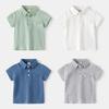 Boys' Cotton Short Sleeve T-Shirt Korean Versatile Top for Toddlers