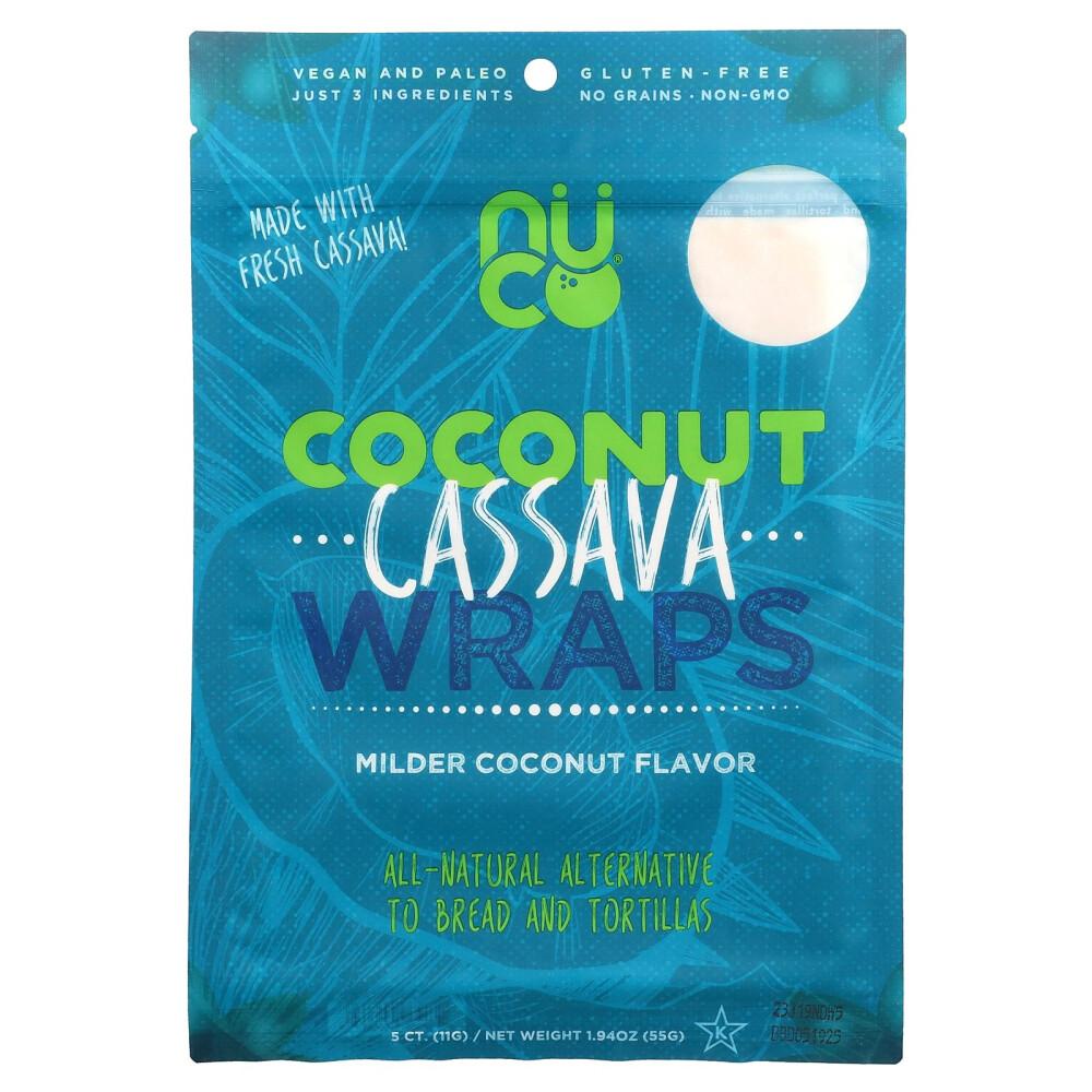 Nutrition Concept Coconut Cassava Wraps, Milder Coconut, 5 Count, 55g (1.94oz)