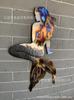 Wrought Iron Mermaid Pendant, Home Garden Ornament, Metal Wrought Iron Mermaid, Wrought Iron Decoration