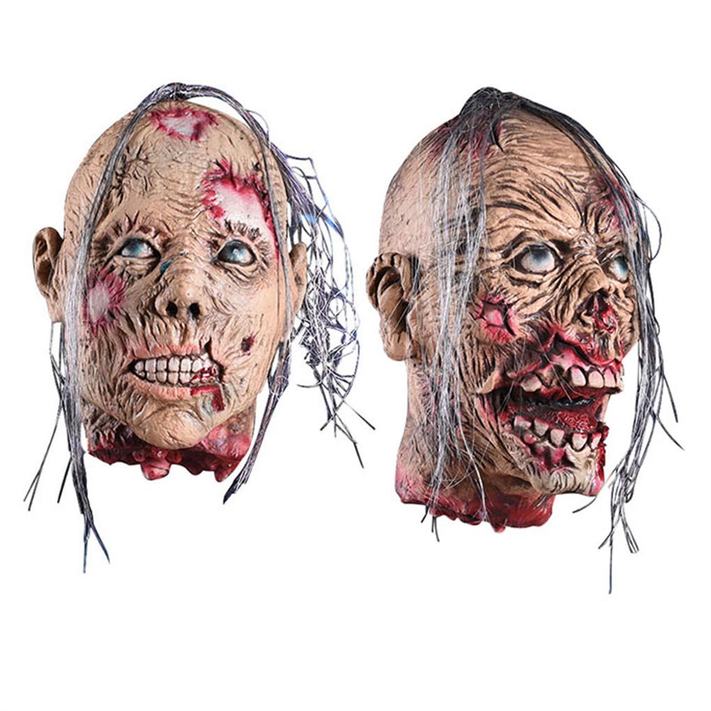 Halloween Themed Party Hanging Head Home Hotel Haunted House Scary Tabletop Centerpiece Horrible Decor Holiday Banquet Prop