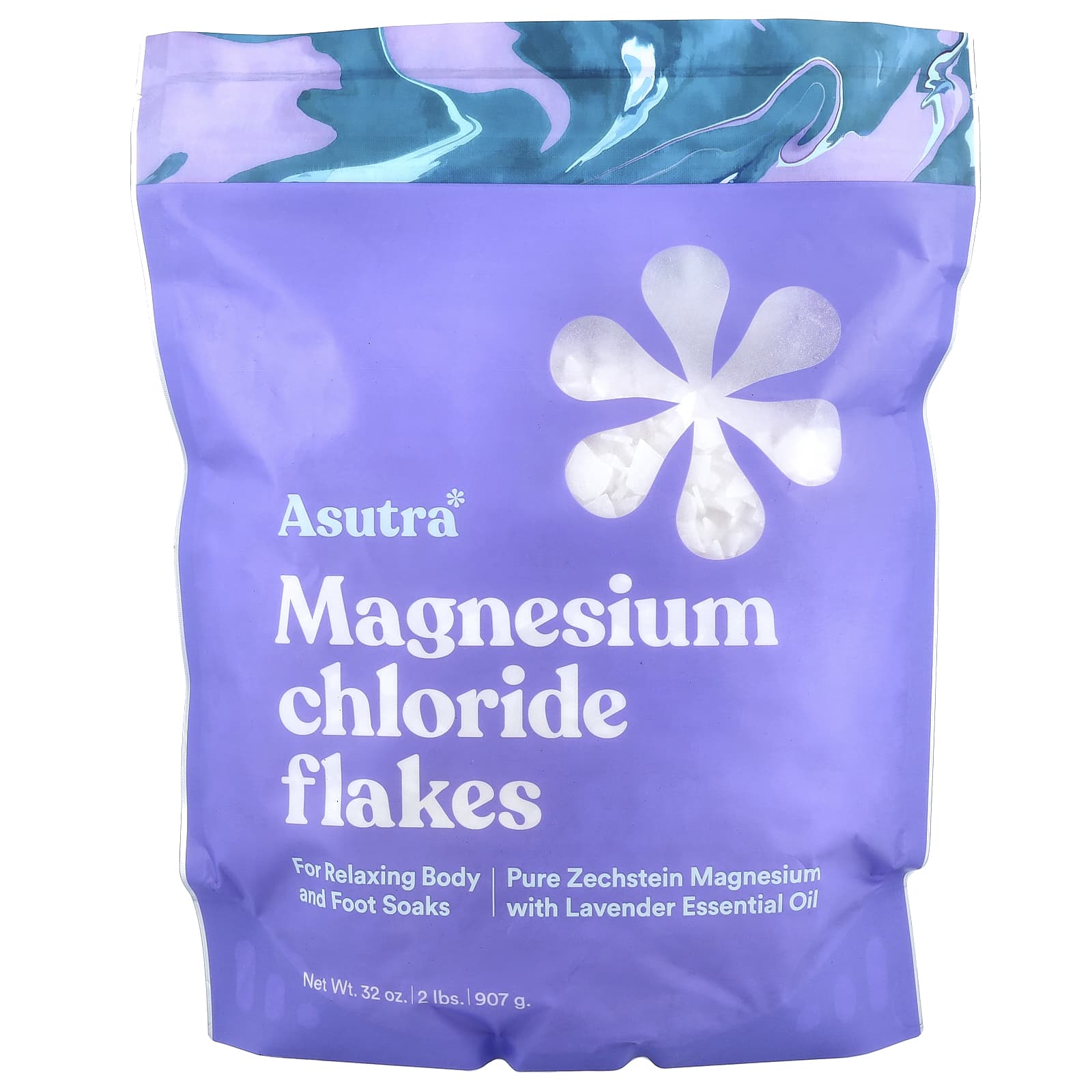 

Asutra, Magnesium Chloride Flakes, 907 g (32 oz)