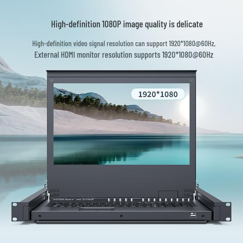 MT-viki 8-Port HDMI KVM Switch with 17-inch Integrated LED Display