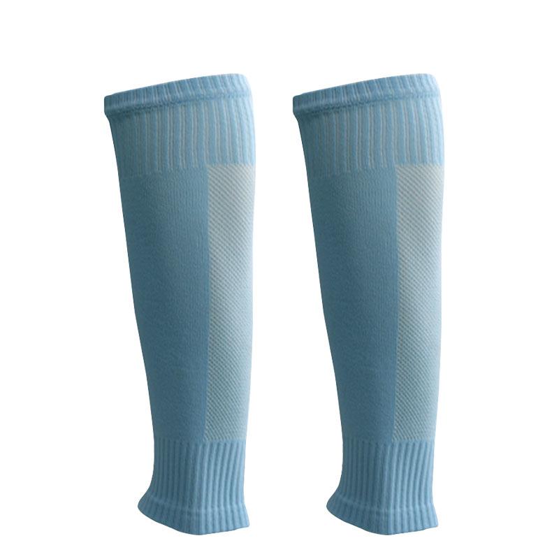 1 Paire Chaussettes de Football Respirantes Sans Pieds Chaussettes Professionnelles Protège-tibias Chaufferettes pour Jambes Zone Fixe Paquet pour Pieds À Utiliser Protéger le Mollet bleu ciel