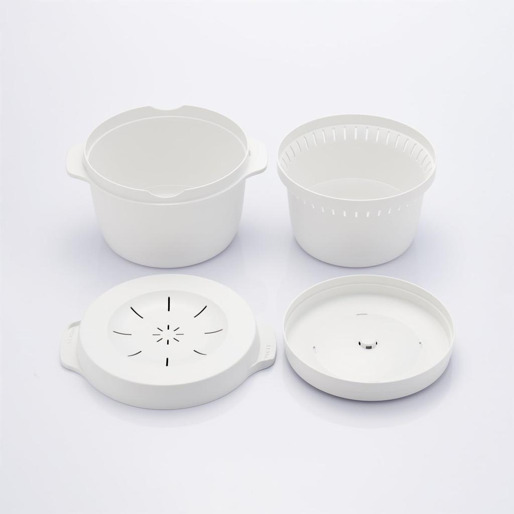 Skater Rice Steam Recipe Made In Maker, 2-cup Capacity, Microwave-safe, Revolution, Included, Japan, White, MWMR2-A