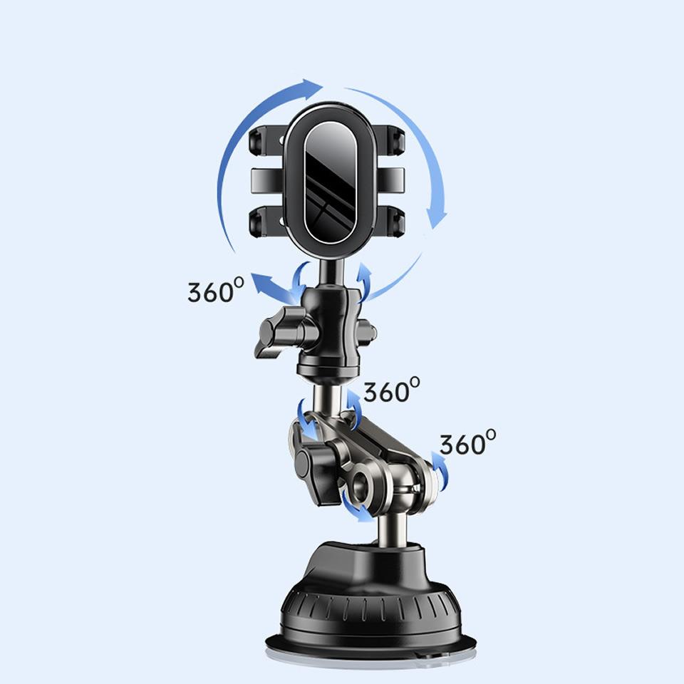 Car Shooting Mobile Phone Bracket Selfie Fixed Universal Outdoor Travel Self-driving Sucker Bracket for Car Window Windshield чёрный