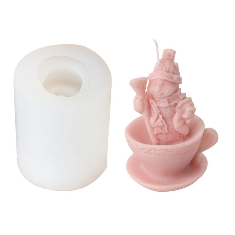 Christmas Silicone Candle Mold Crafting and Festival Decors Moulds Silicone Texture Present for Hand-Making Enthusiasts