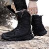 Winter Snow Boots Men Lace-up Keep Warm Outdoor High-top Boots Men Durable Plush Battle Boots Men Casual Soft Breathable