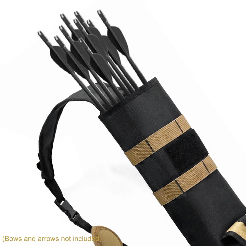 Archery Quiver with Molle System Pocket Back Arrow Quiver Dual Use Lightweight Arrow Holder for Bow Target Practicing