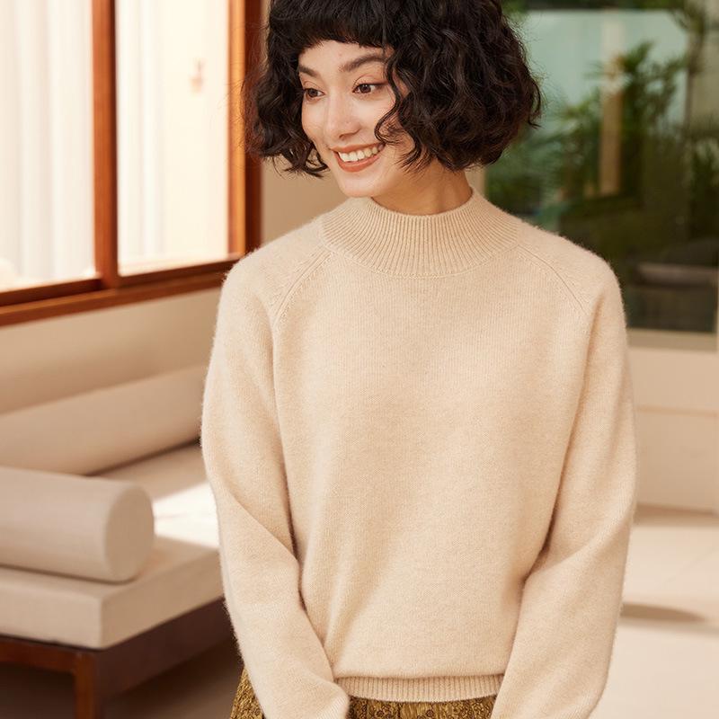 Women's Cashmere Sweater: Thickened Seven-Needle Knit Pullover for Autumn & Winter
