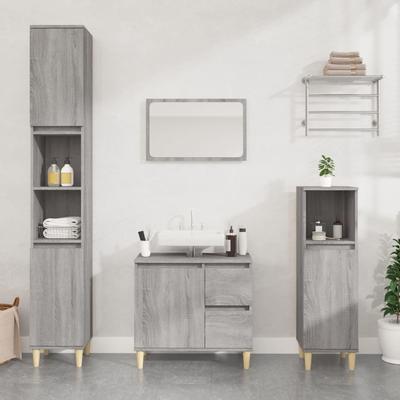 Vidaxl Bathroom Cabinet, Sonoma Oak Grey, 30X30X100 Cm
