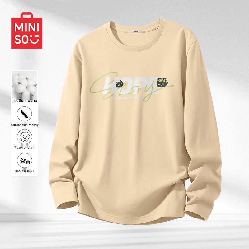 MINISO Men s Pure Cotton Long Sleeve T-Shirt XL