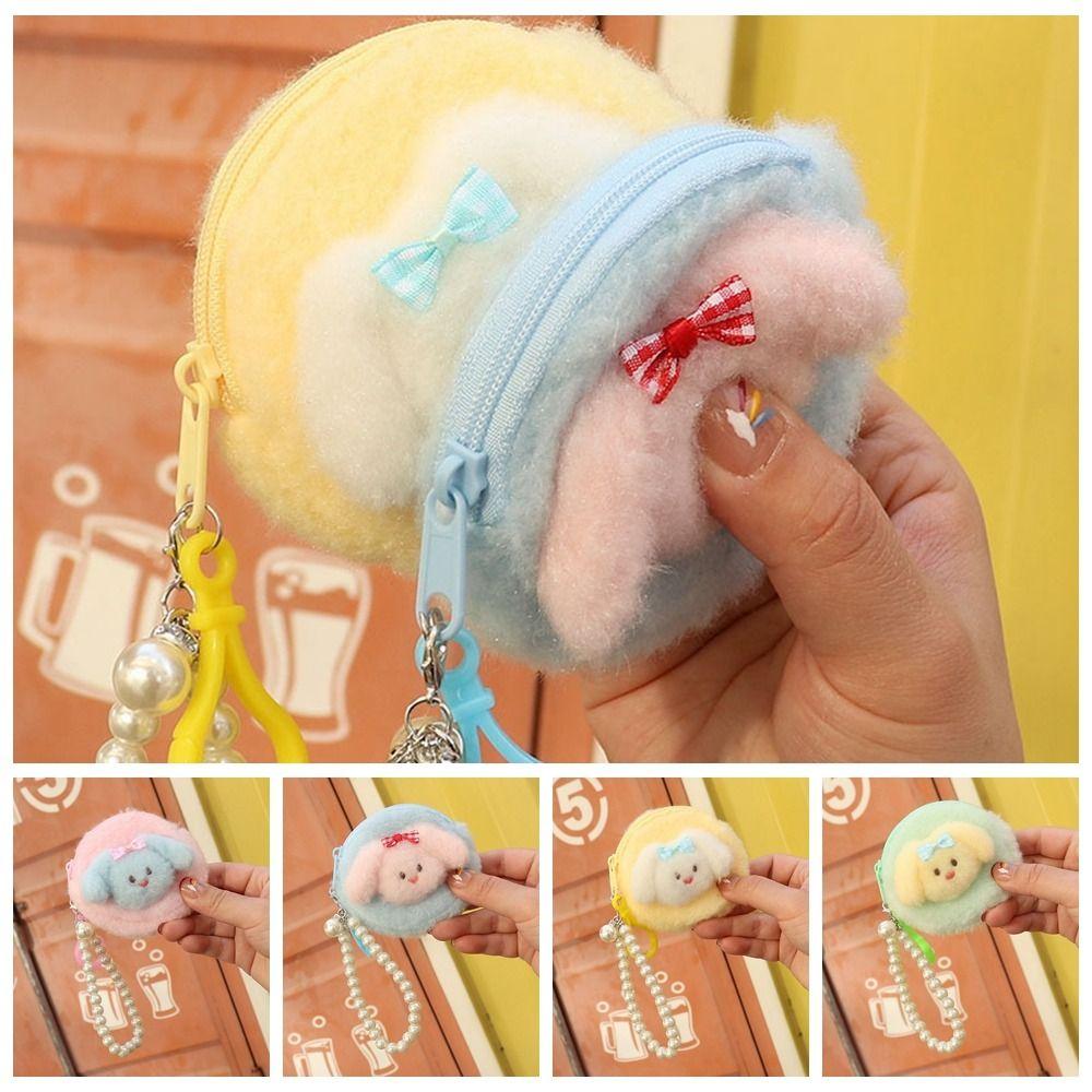 

Coin Purse Plush Storage Bag Keyring Dog Dolls Mini Cartoon Wallet Keychain Kids Gift