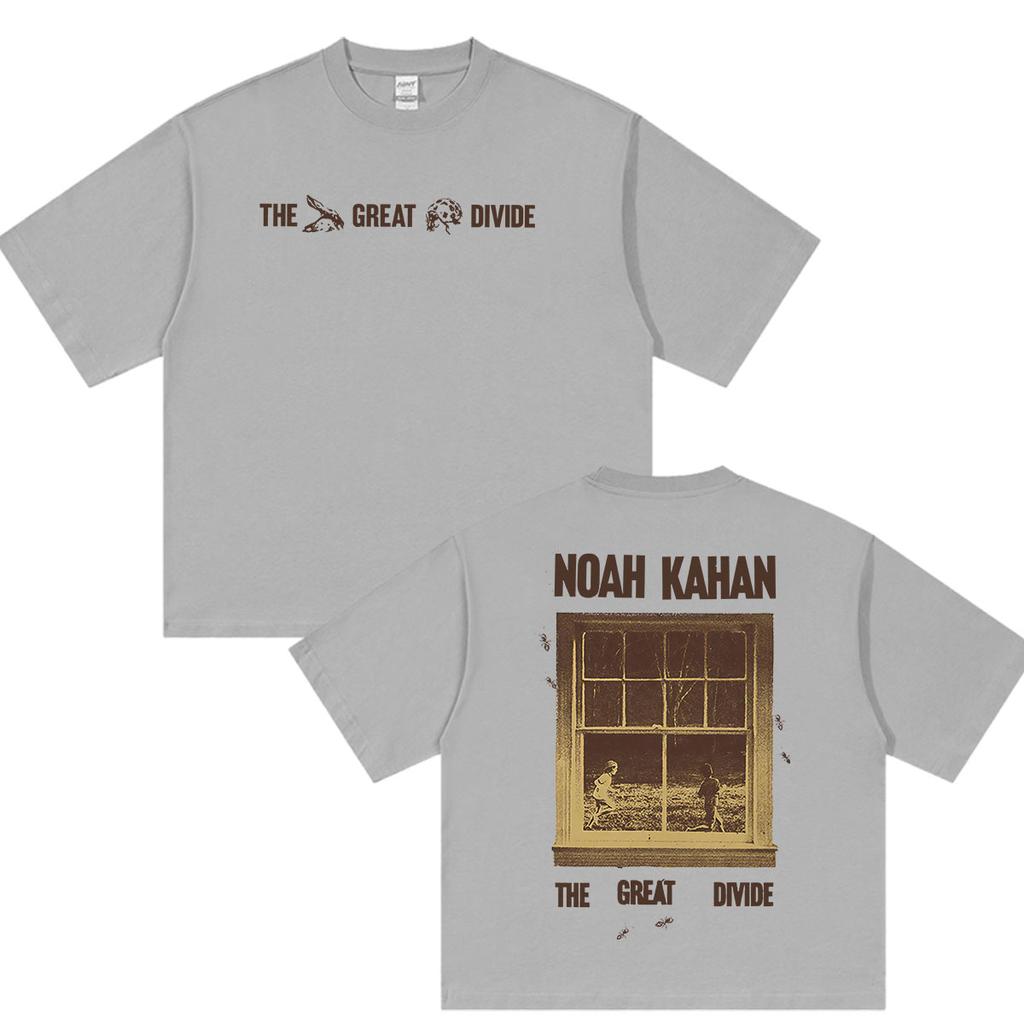 Noah Kahan The Great Divide Tour 2026 Grafik T-Shirts Unisex Damen Harajuku Vintage Hip Hop Oversized Baumwoll-T-Shirt Streetwear