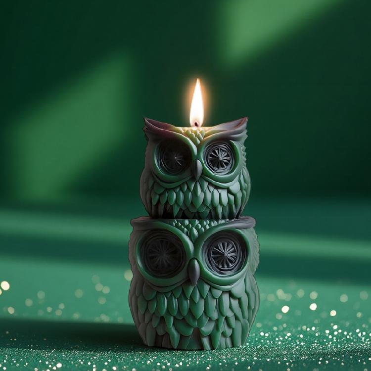 Schicht Eule Kerzenform, Tier Kerze Silikonform für Kerzenherstellung, DIYs Harzhandwerksform für Aromatherapie-Kerze