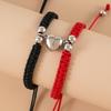 2Pcs/Set Magnetic Heart Attract Couples Love Bracelets For Women Men Handmade Braided Rope Adjustable Wristband Bracelet Jewelry