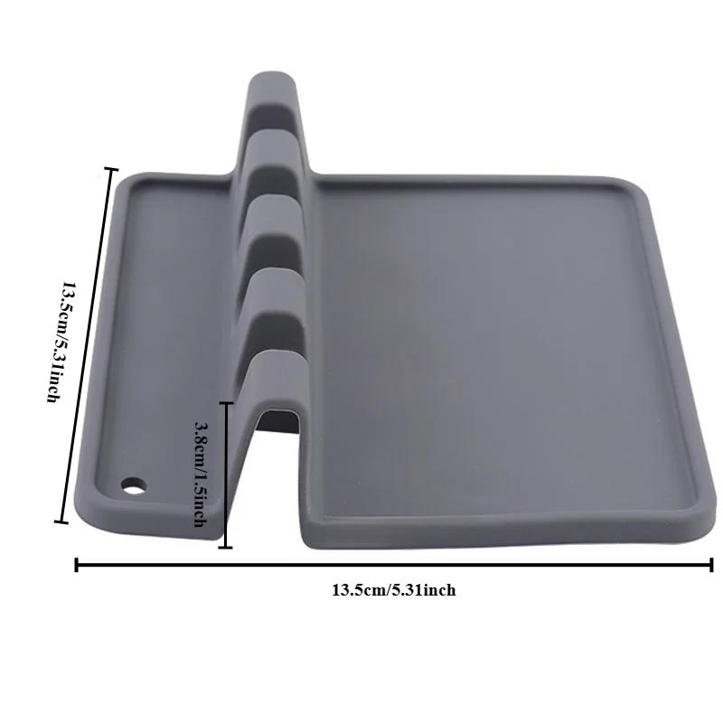 Supporto per utensili da cucina in silicone per stoviglie, forchetta, spatola, organizer multifunzionale, antiscivolo