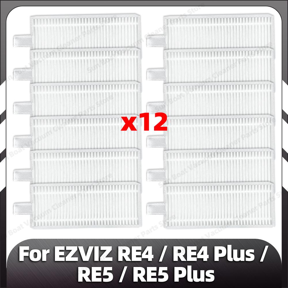 Compatible for EZVIZ RE4 / RE5 Robot Vacuum Replacement Main Side Brush HEPA Filter Mop Pads Spare Parts Accessories