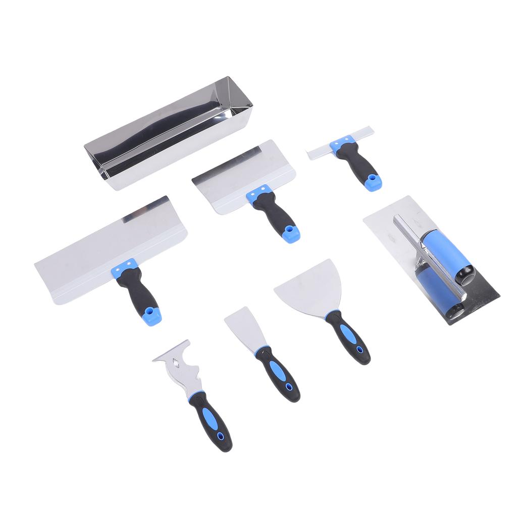 Drywall Spatula Set Stainless Steel Scraper Shovel Plastering Trowel 14 Inch Mud Pan for Wall Taping Spreading Painting