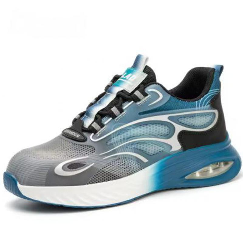 Fashion Air Cushion Work Safety Shoes For Men Breathable Work Sneakers Man Steel Toe Shoes Women Anti-puncture Safety Protective Shoes
