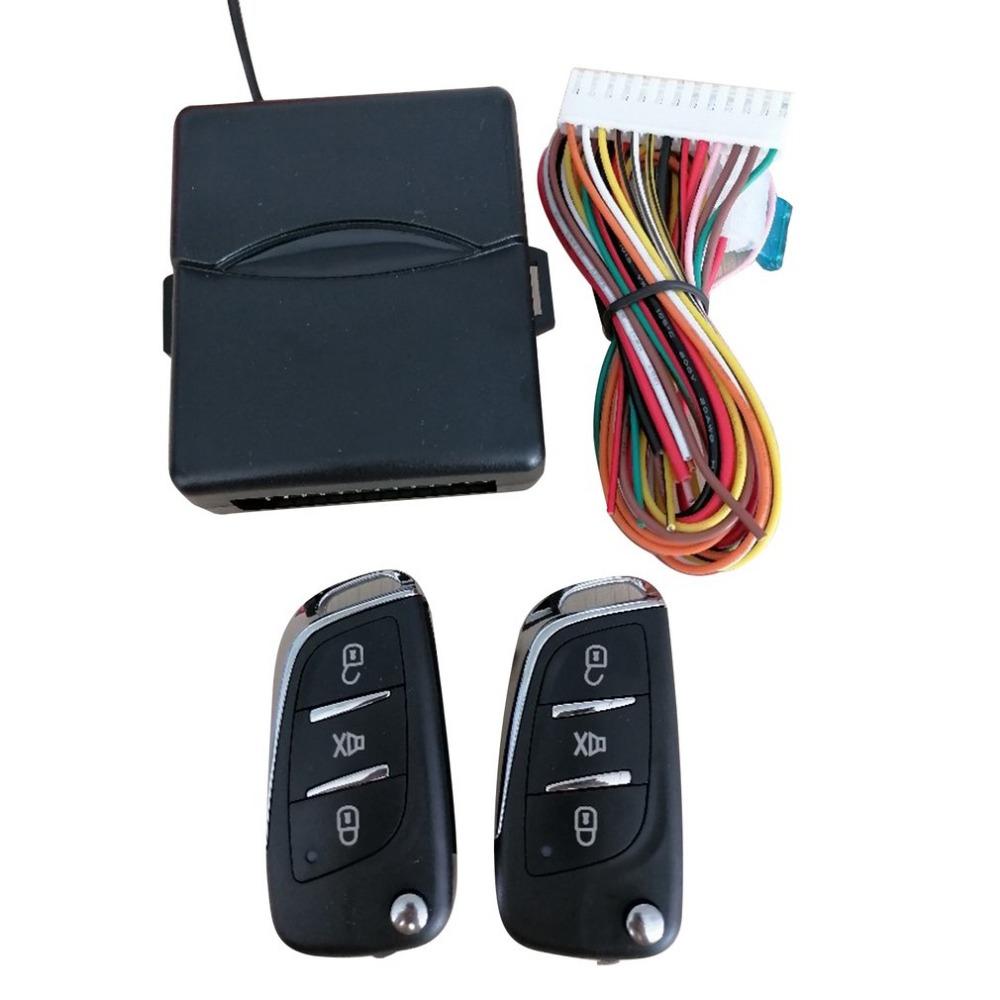 Universal Car Door Lock Remote Central Kit Auto Keyless Entry System Start Stop LED Keychain Door Lock Wholesale Dropshipping