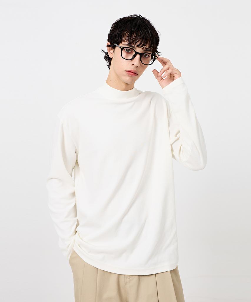 Dimiteulibeullaeg Comfort Half Mock Neck Knit T-Shirt_White