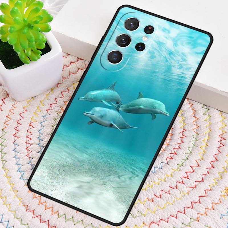 Cute Dolphin Ocean Phone Case for Samsung Galaxy Note 10 Pro S26 Ultra S23 S24 FE S25 S21 S22 PLUS Shockproof Cove