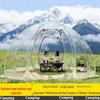 Transparent Spherical Outdoor Tent: Starry Sky Bubble House, Windproof & Warm Sunroom for Dining or Camping, Mongolian Yurt Design.