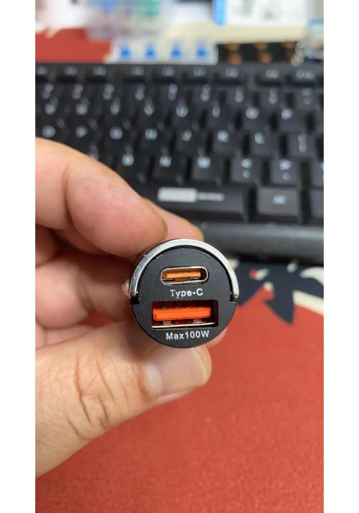 Invisible 100W Car Charger: Dual Port | Fast Charging for Apple, Huawei, Xiaomi