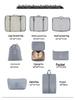 Eight-Piece Waterproof Travel Storage Bag Set for Business Trips - Large Capacity