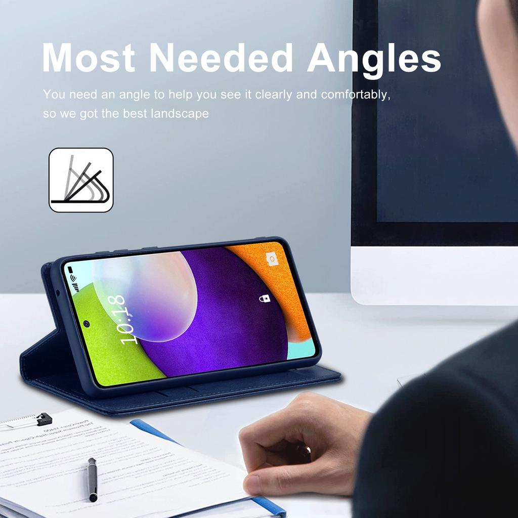 Magnetic Wallet Leather Flip Case For Samsung Galaxy A53 A52 A52s A13 S22 Ultra S21 Plus S20 FE Cards Solt Stand RFID Bag Cover