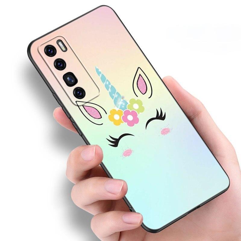 Rainbow Unicorn on We Heart It Case For Huawei NOVA 8 9 Pro 8i 7i 7SE Y60 5T Mate 40 30 20 10 Lite Honor 50 30 Premium Pro + 30S