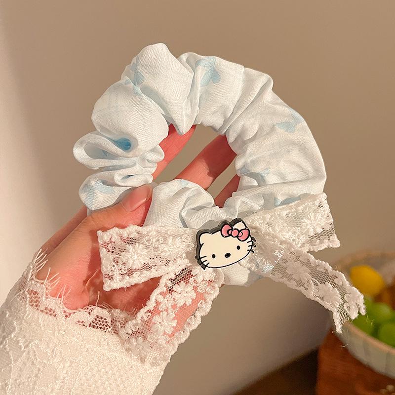 Hello Kitty Lace Bow Hair Tie - Cartoon Sweet Accessories