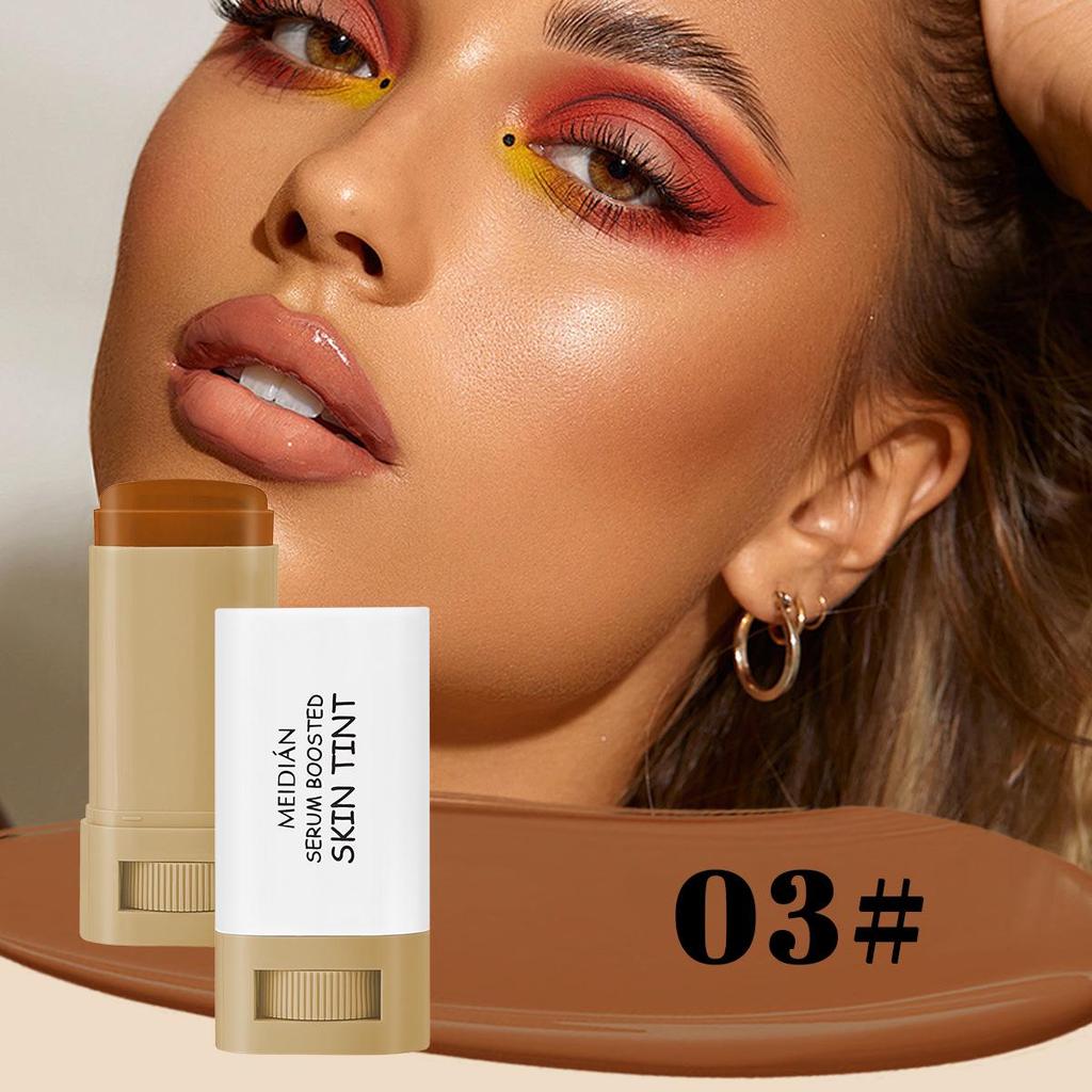 Color-Changing Hydrating Foundation Stick: 6 Shades for Radiant, Natural Coverage and Moisturizing Concealment.
