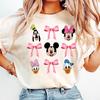 Comfort Colors® Mickey Friends Pink Bow T-Shirt, Coquette Pink Bow Shirt, Pluto Daisy Donald Shirt, Valentine Shirt