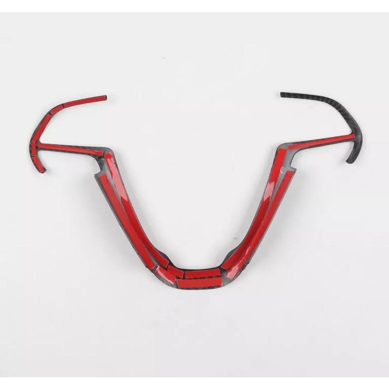 For Jeep Grand Cherokee 2014- Car Sticker Carbon Fiber Steering Wheel Cover Trim Cover Decoration Frame Interior Accessories