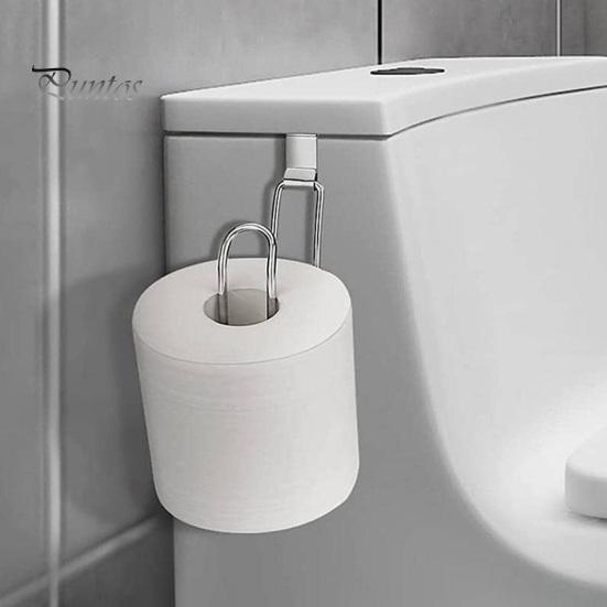 No Drill Adhesive Paper Organizer Toilet Roll Holder, Stainless Steel Heavy Duty Rustproof Kitchen Towel Storage Rack, Wall Mount Stand for