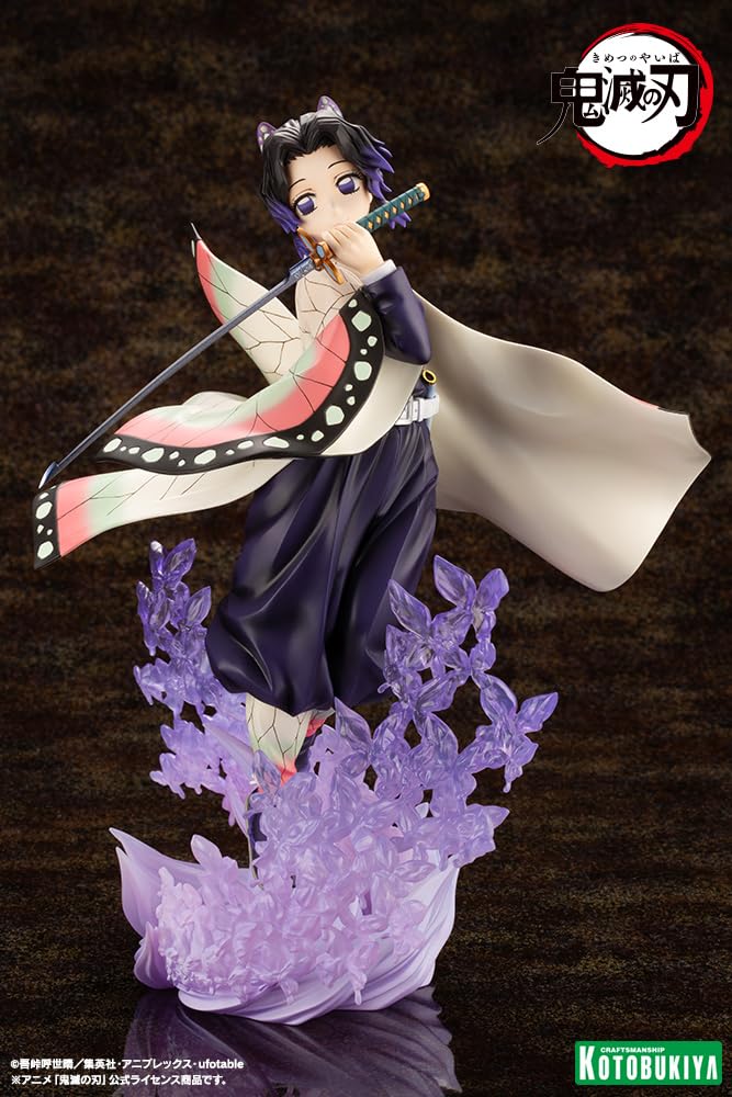 Kotobukiya Demon Kimetsu No Yaiba ARTFX J Shinobu Kocho Scale PVC Painted Complete Figure Slayer 1/8