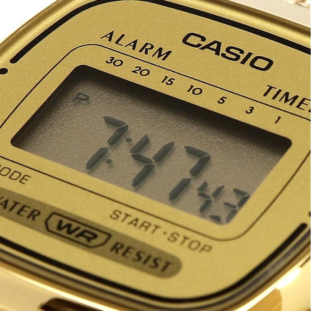 Casio LA670WEMY-9 Women's Digital Watch Gold Mesh Band International Model