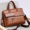 WEIXIER Business Shoulder Bag Men's Messenger Bag Vintage Faux Leather Crossbody Bag… More