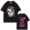 Anime Tomie Junji Ito Double Sided Print T-shirt Women Manga Horror Gothic T Shirts Fashion Casual Cotton Tshirt