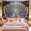 Baum des Lebens (248) Themen-Wandteppich, individuell mit Namen und Text, personalisierter Hänge-Wandteppich für Schlafzimmer, Wohnzimmer-Dekoration