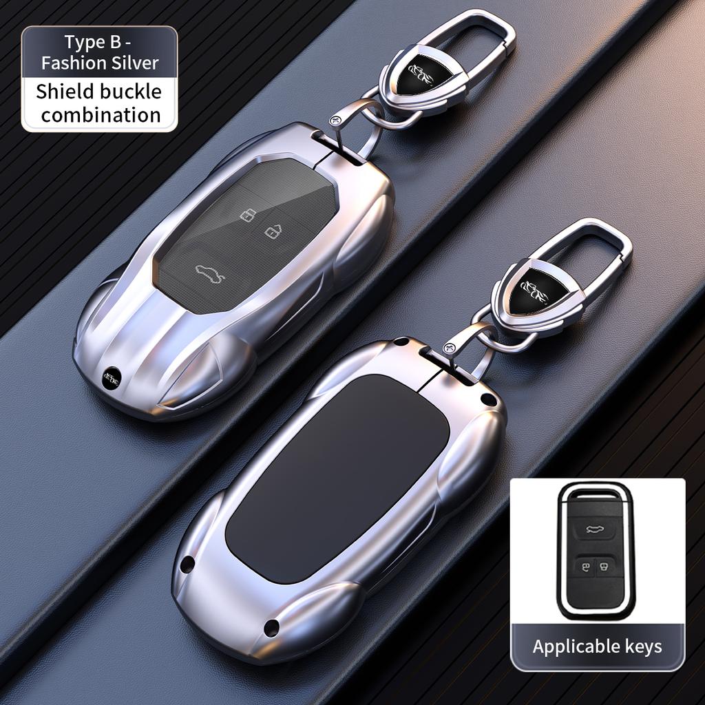 Silicone Car Smart Key Case Cover for Chery Arrizo Tiggo 3 5X 4 8 Glx 7 2019 2020 Protector Keychain Accessories Metal Shell