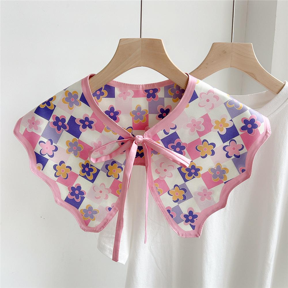 Women's Lightweight Shawl Scarf - Spring/Autumn, All-Match Print, Korean Chic Decorative False Collar