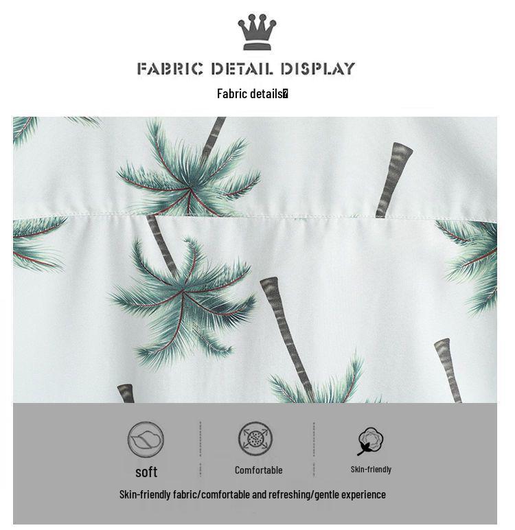 Hawaii Beachwear: Men's Trendy Casual Set - Short Sleeve Floral Shirt & Shorts Outfit