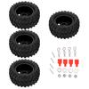 4Pcs RC Wheels And Tires Set 82mm Front and Rear with Interlaced Pattern for WLToys 144001 1 14 RC Off Road Car