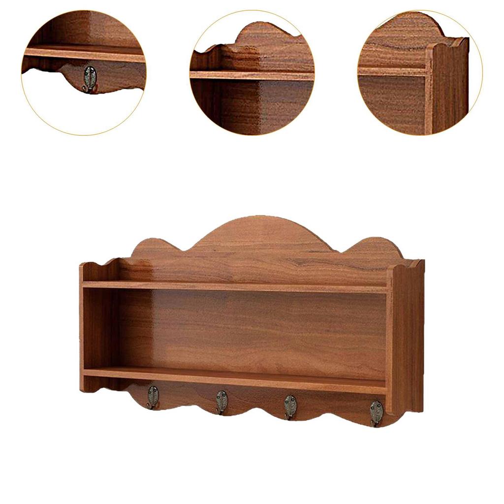 Keukenplanken Ornamenten Displaystandaard Eenvoudige Installatie Stevig Multifunctioneel Sleutel- en Bekerhouder Wandplank voor Kantoor Entree