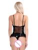 Clothes New Sexy Temptation Patent Leather Lace Sexy Close-fitting Waist Shaping Sex Underwear