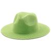 Color Panama Hat Women's Summer Travel Sunshade Sunscreen Photo Versatile Beach Hat Big Brim Fashion Jazz Hat Men