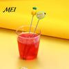 Coffee Stir Stick Cocktail Stick, Stainless Steel Mixing with Durian Pineapple Strawberry Durable Drink Mixer Watermelon Rubber Top Decor, Stirrer for
