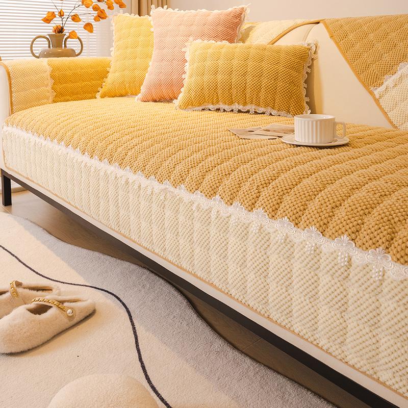Sofa Cushion Autumn and Winter, New Winter Plush Sofa Cover Cushion Cover, High-quality Armrest, Protective Shell
